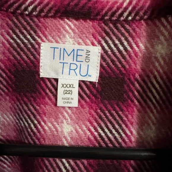 Pink Plaid Button-Up Shirt - Picture 3 of 4